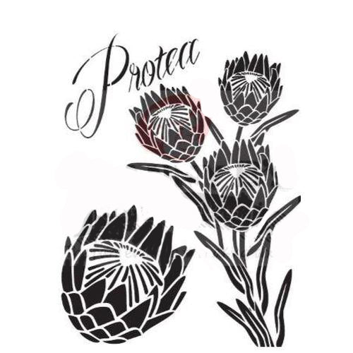 Protea Stencil - Granny B's Old Fashioned Paint