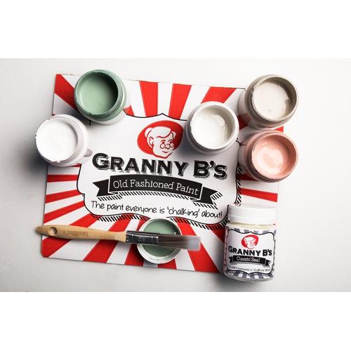 Vintage Colours Starter Kit (6x 125ml Jars and FREE Brush) - Granny B's Old Fashioned Paint