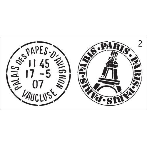 Postage Marks Paris Stencil - Granny B's Old Fashioned Paint