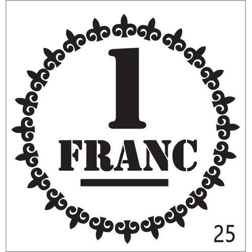 French Franc Stencil - Granny B's Old Fashioned Paint