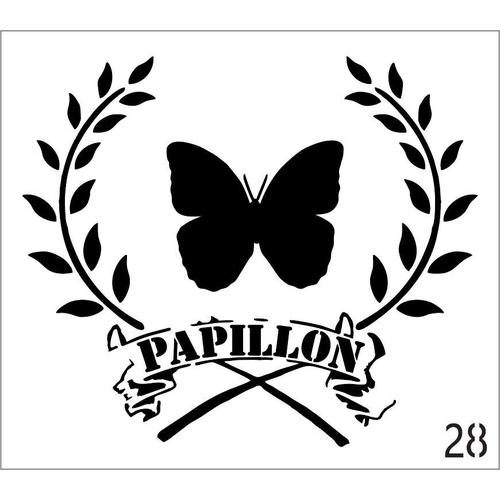 Papillon Wreath Stencil - Granny B's Old Fashioned Paint