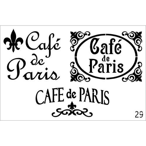 Cafe De Paris MULTI Stencil - Granny B's Old Fashioned Paint