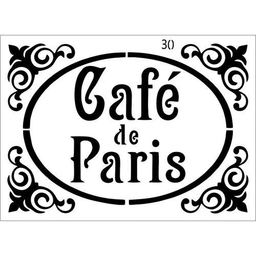 Cafe De Paris SINGLE Stencil - Granny B's Old Fashioned Paint