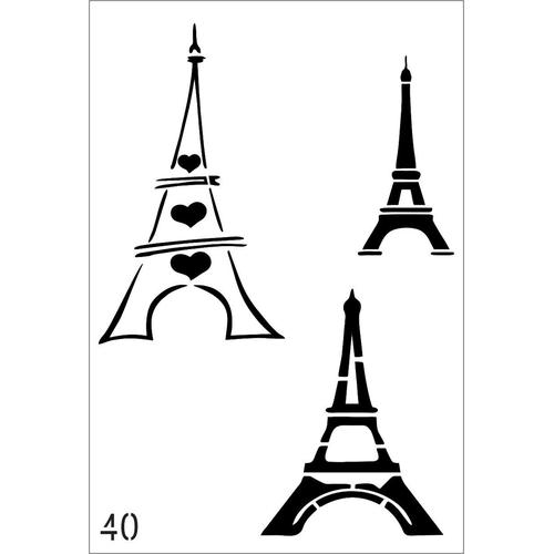 Eiffel Tower Stencil - Granny B's Old Fashioned Paint