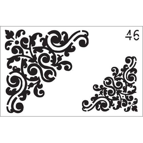 Damask Corner Stencil - Granny B's Old Fashioned Paint