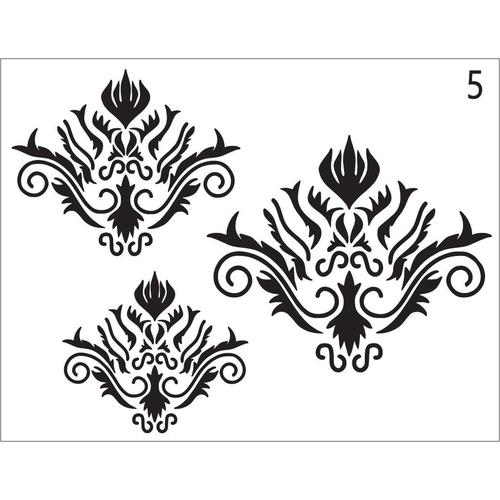 Damask Flourish Stencil - Granny B's Old Fashioned Paint