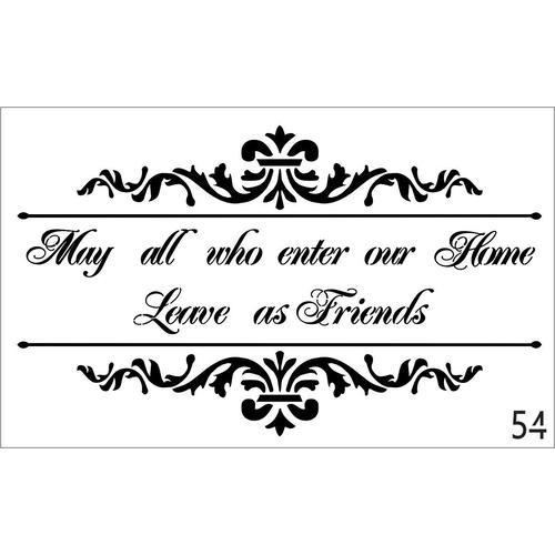 May All Who Enter Stencil - Granny B's Old Fashioned Paint