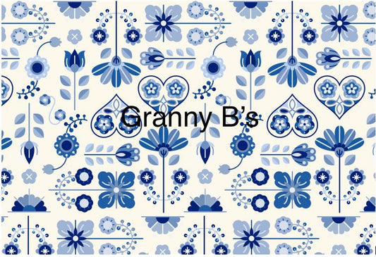 Folk Blue Pattern by Granny Chic Decoupage Tissue